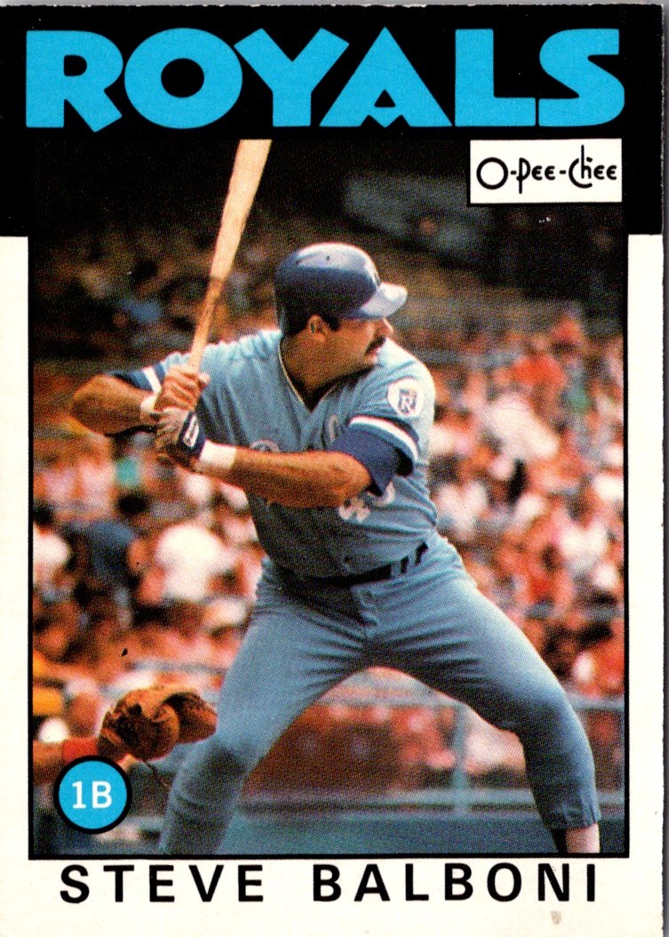 1986 O-Pee-Chee Steve Balboni #164 on Kronozio