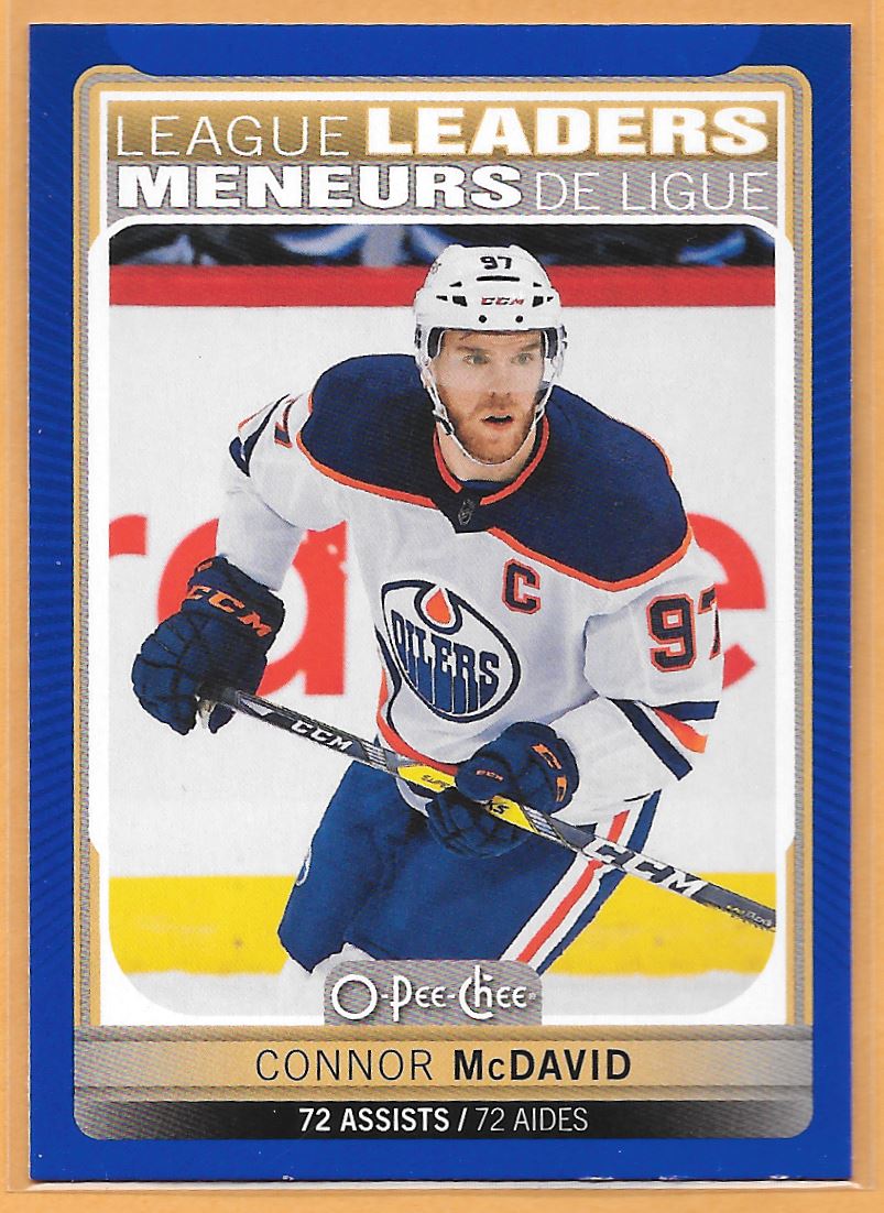 2021-22 o-pee-chee Blue Connor McDavid #583 card front image