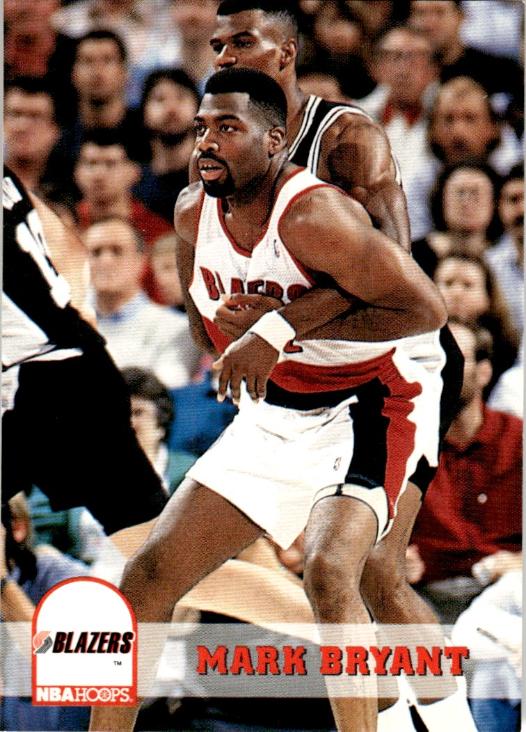 1993-94 NBA Hoops Basketball Card Mark Bryant Portland Trail