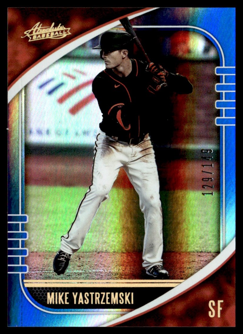 2021 Panini Absolute Spectrum Blue Mike Yastrzemski 129/149 San
