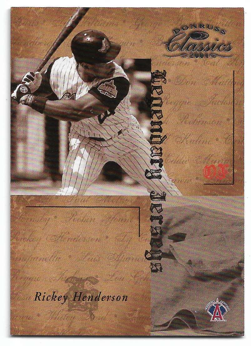 2004 Donruss Classics Legendary Jerseys Rickey Henderson #LJ-60