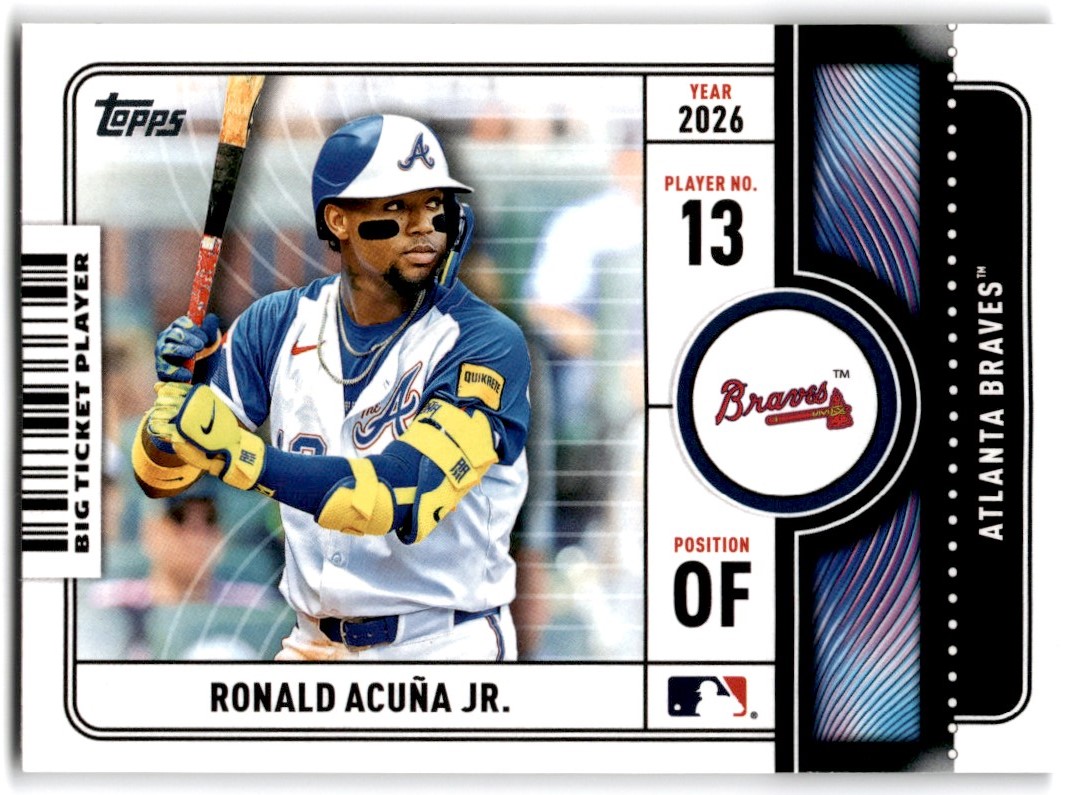 2026 Topps Series 1 Big Ticket Players Ronald Acuna Jr. Atlanta