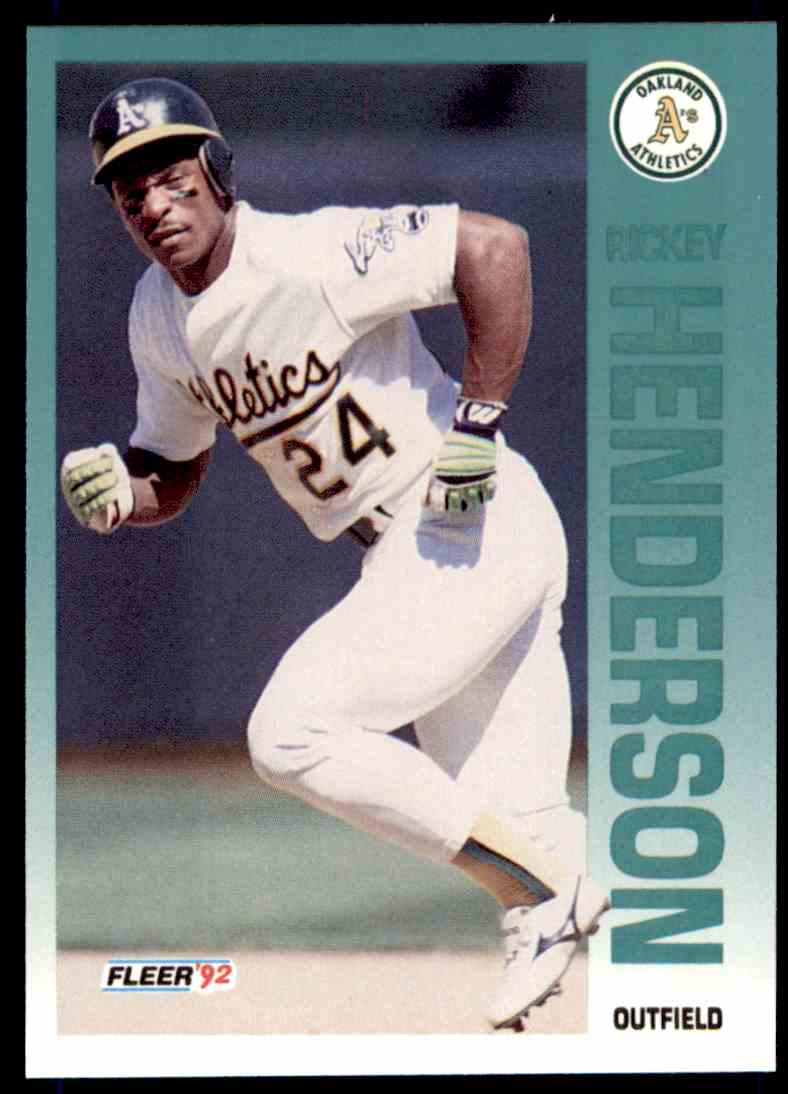 1992 Fleer MLB Rickey Henderson #258