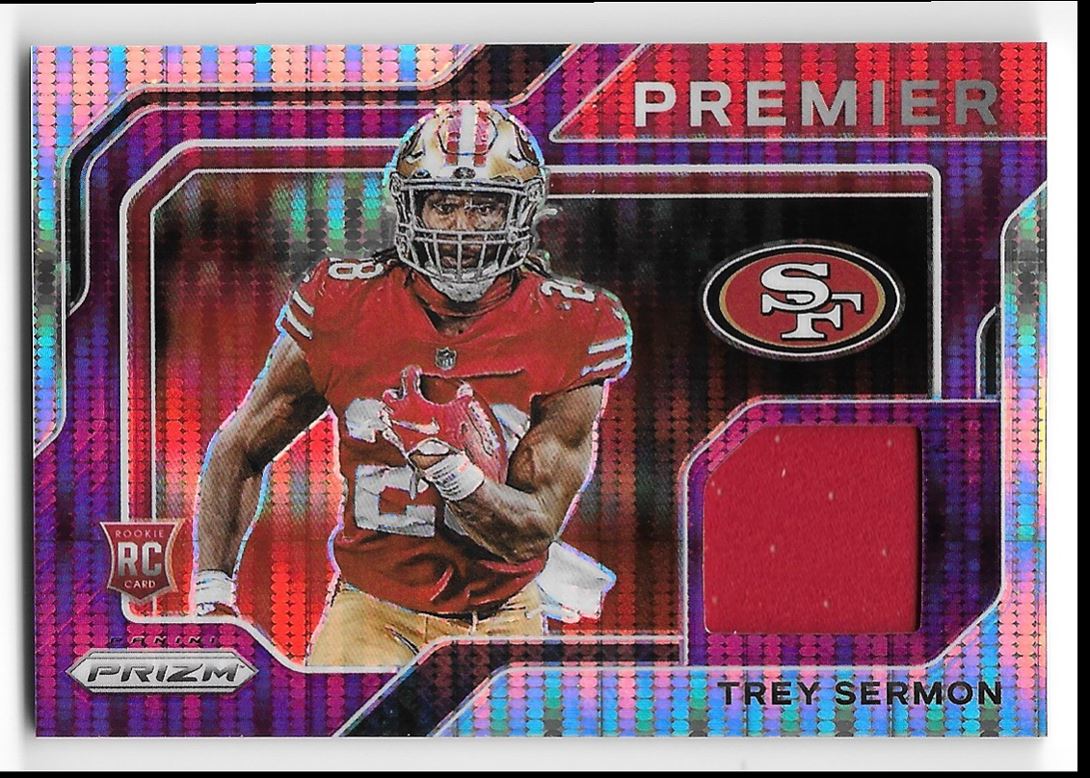 2021 Prizm Premier Jersey Purple Trey Sermon San Francisco 49ers