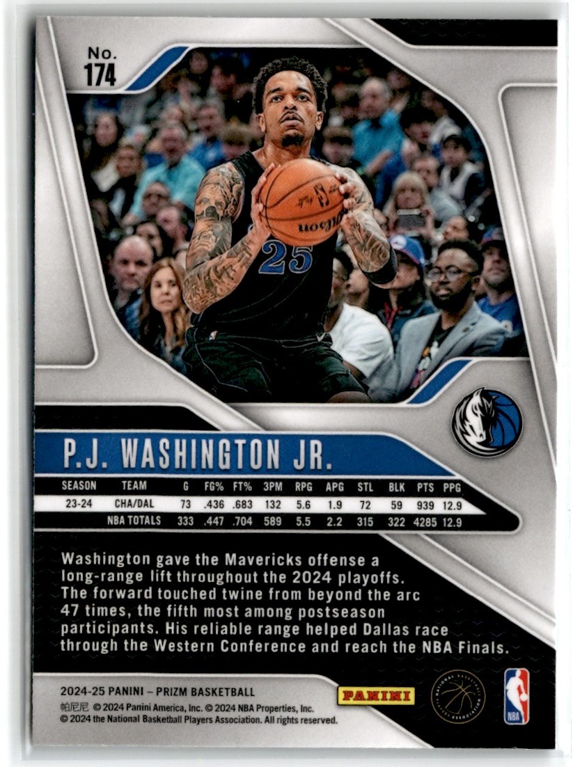 NBA カード PJ Washington JR RC 直書きサイン 149シリ 2019-20 NBA Hoops PJ Washington Jr Hot Signatures Rookie