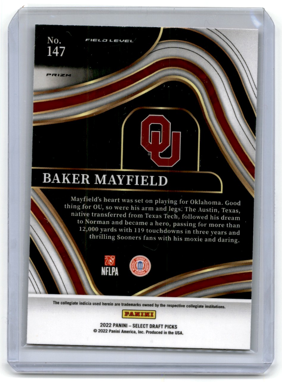 2022 Panini Select Draft Picks Baker Mayfield Oklahoma Sooners