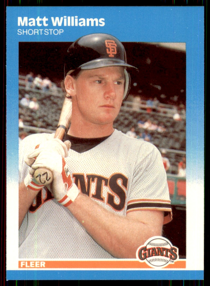 1987 Fleer Update Glossy Matt Williams San Francisco Giants #U-129 - Picture 1 of 2