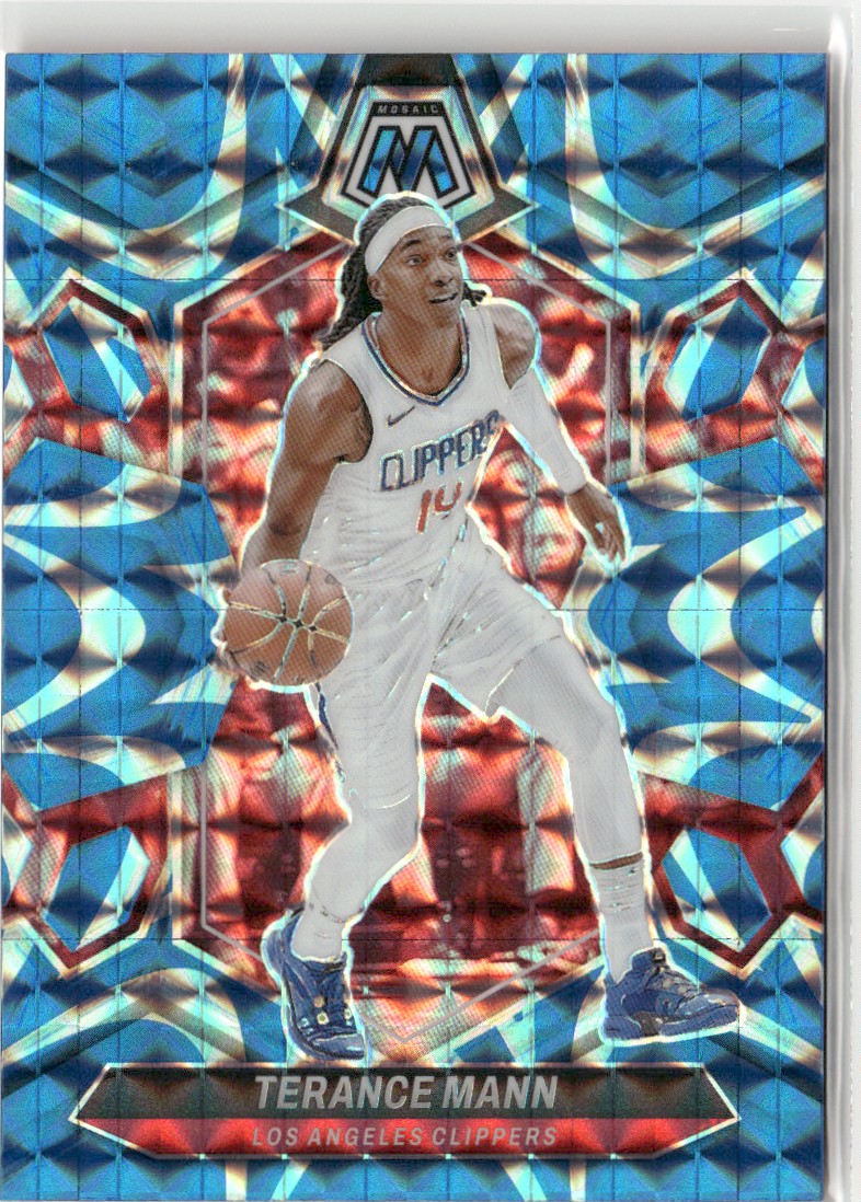 その他 Panini mosaic Terance mann Black RC 1/1 2023-24 Panini Mosaic Reactive Blue Prizm Terance Mann Los