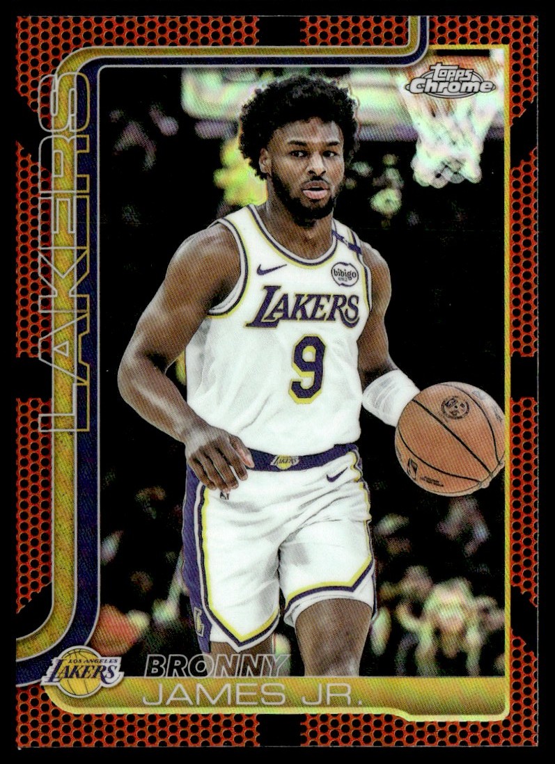 2025-26 Topps Chrome Basketball Refractor Bronny James Jr #182 | eBay