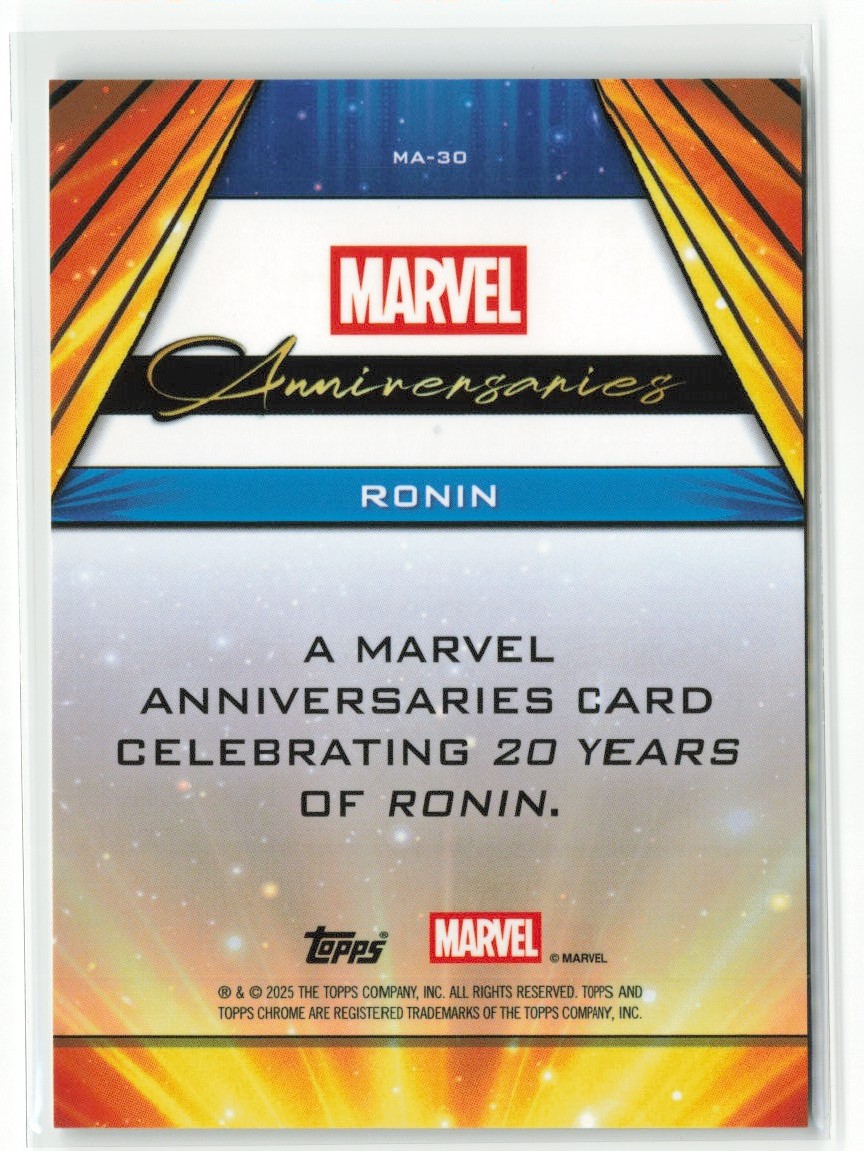 2025 Topps Marvel Chrome ANNIVERSARIES Ronin #MA-30 card back image