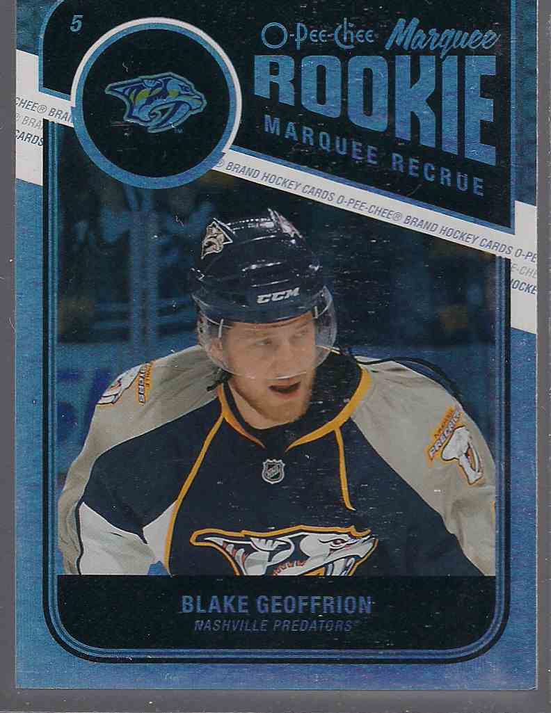 2011-12 O-Pee-Chee Rainbow Foil Blake Geoffrion #578