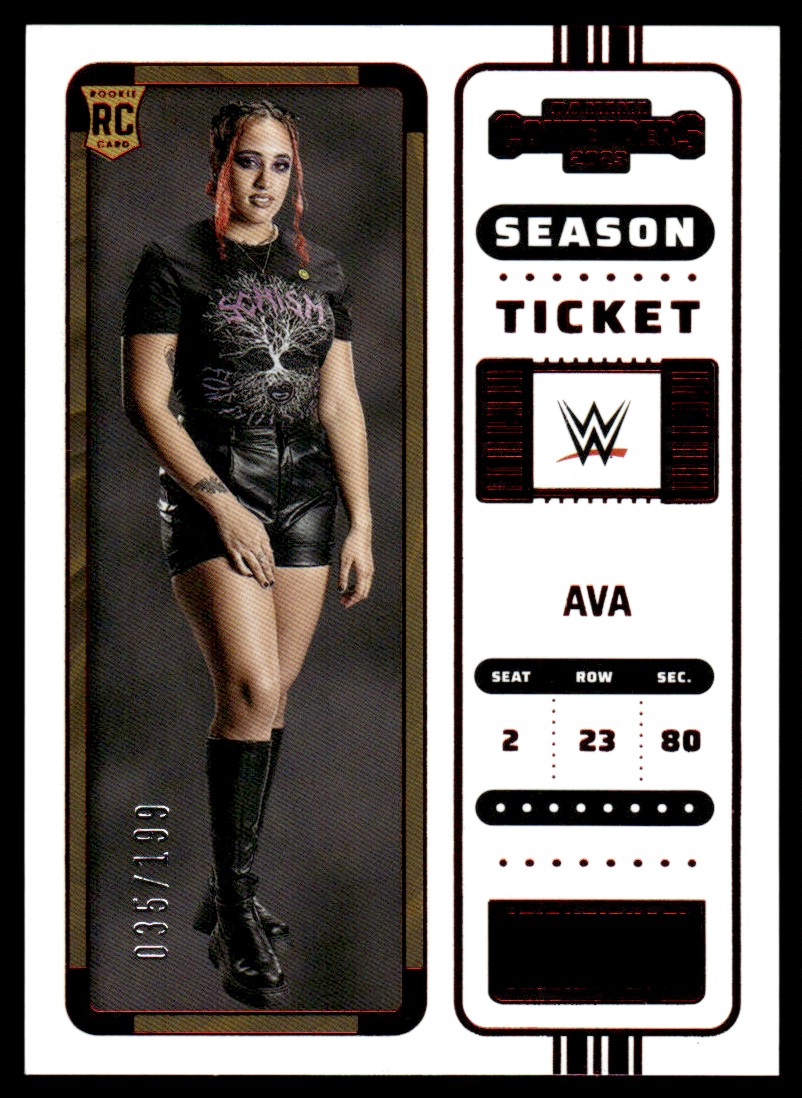 2023 Panini Chronicles WWE Contenders Season Ticket Red Ava Rookie