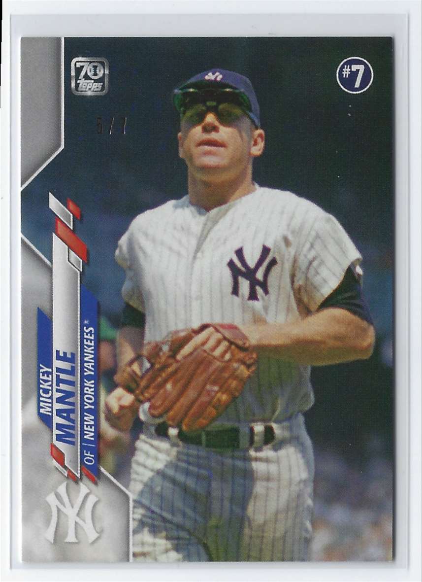 2021 Topps X Mickey Mantle Number Seven Mickey Mantle/2020 Topps #MM49 card front image