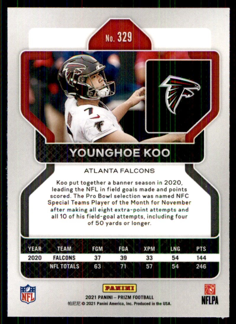 2021 Panini Prizm Younghoe Koo Atlanta Falcons #329 | eBay