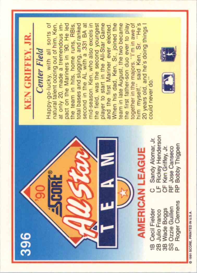 ken griffey jr score all star