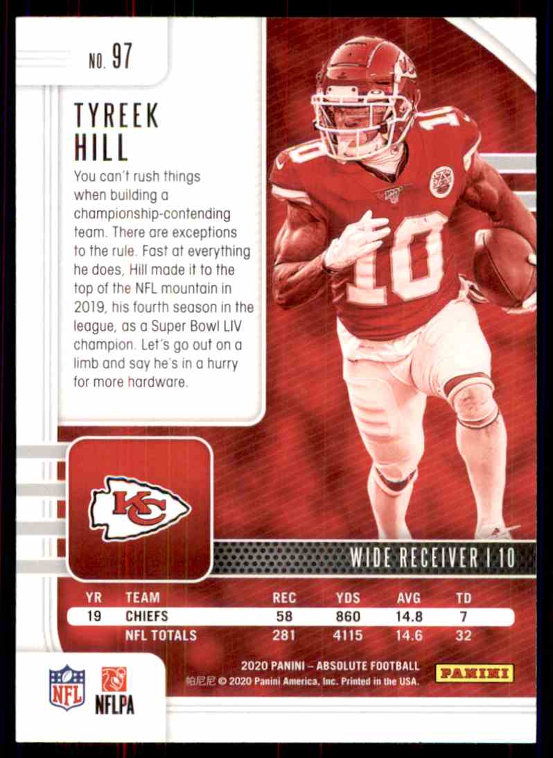 2020 Absolute Tyreek Hill #97 | eBay