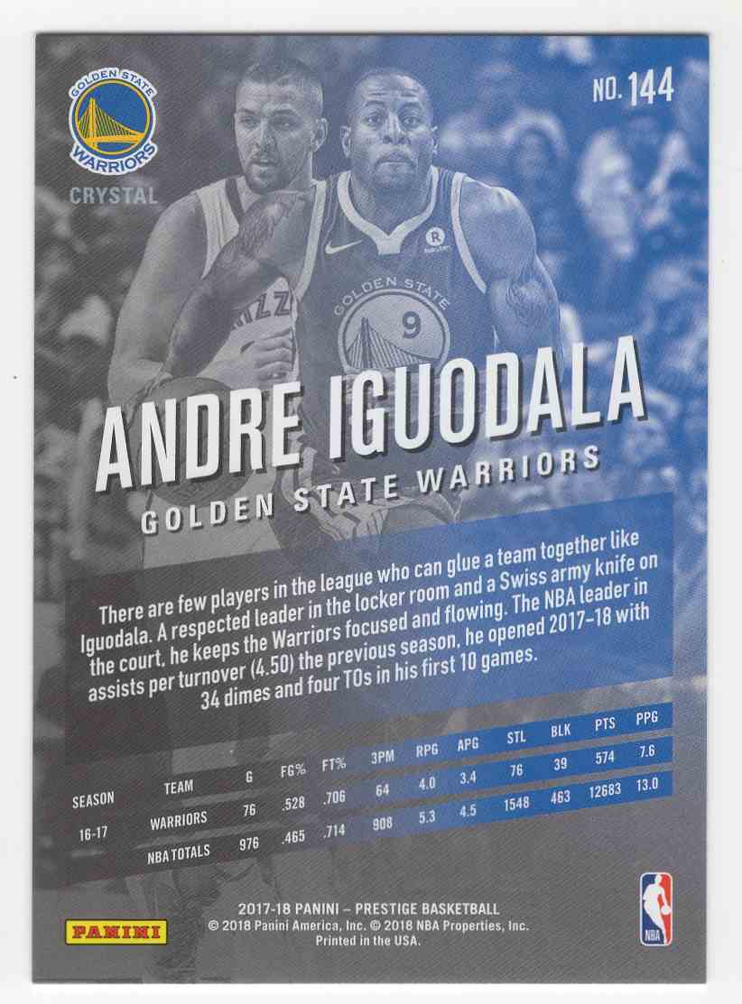 2017-18 Panini Prestige #144 Andre Iguodala Golden State Warriors Basketball Card