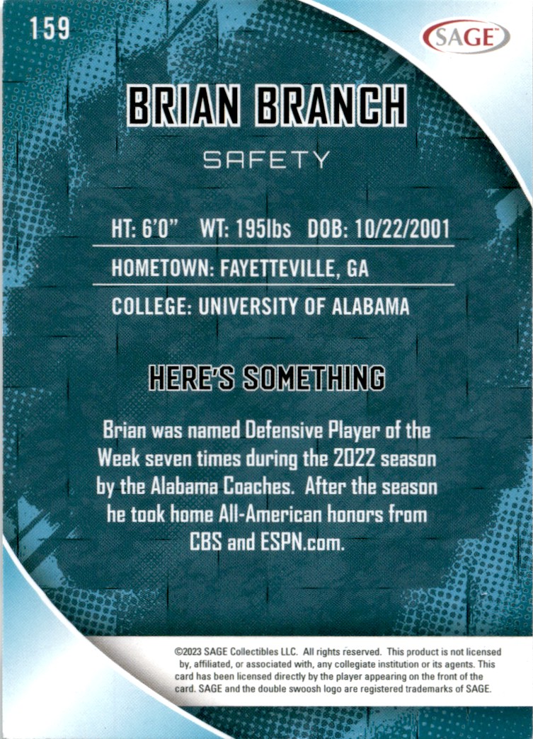 Brian Branch All Football Cards