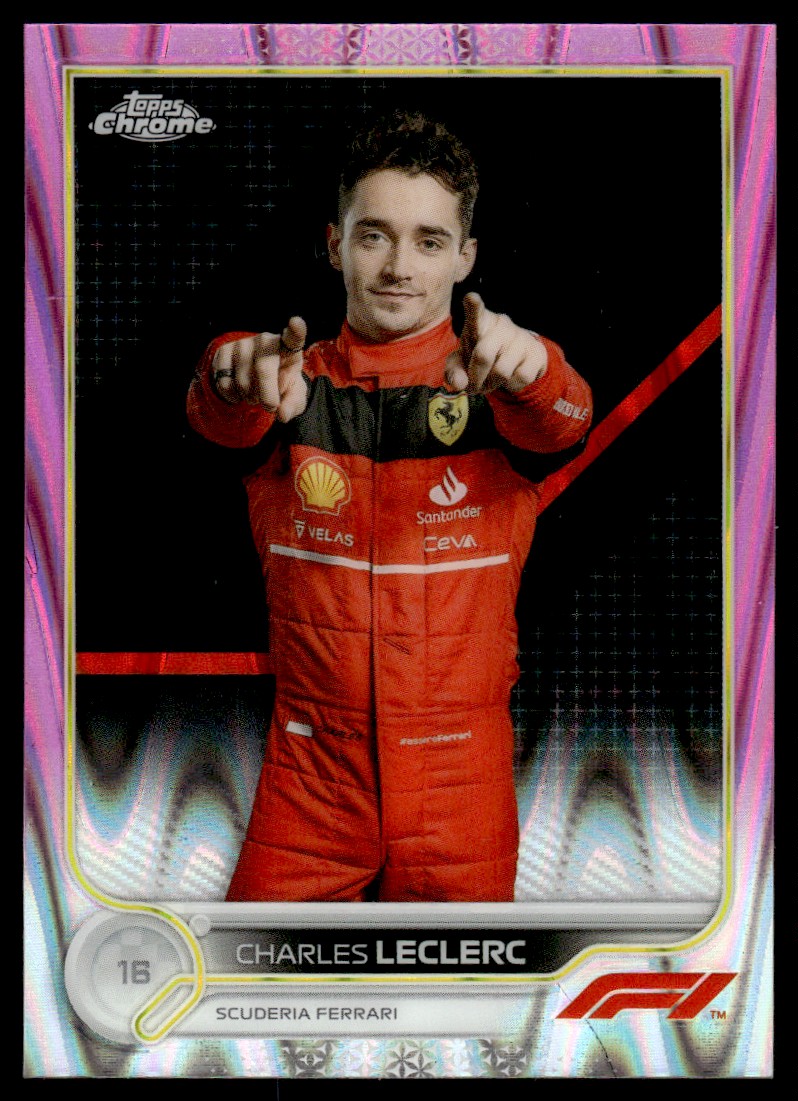 2022 Topps Chrome Formula 1 Portrait Pink Wave Charles Leclerc 17