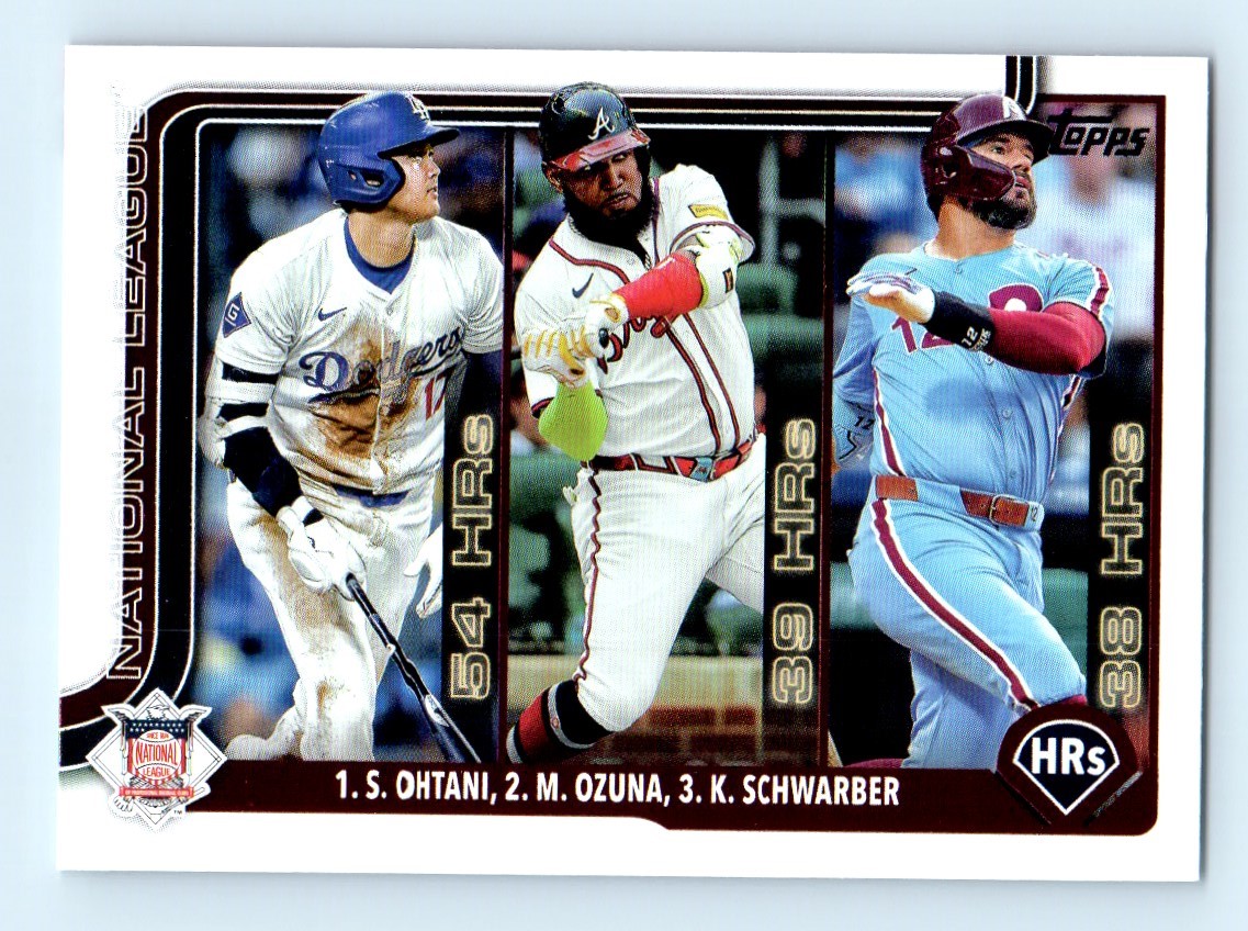 2025 Topps Series 1 Ohtani Ozuna Schwarber League Leaders