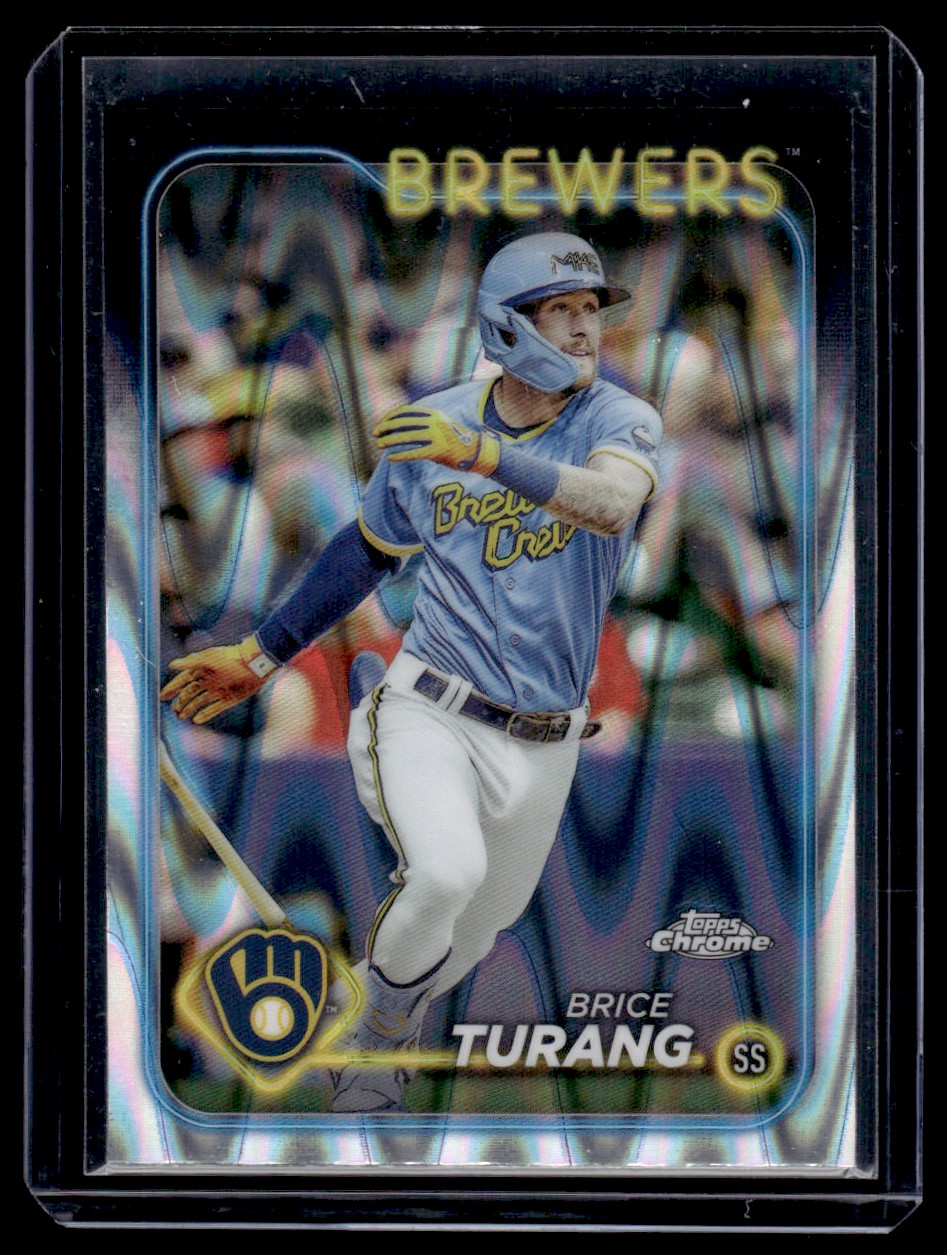 2024 Topps Chrome Raywave Refractor Brice Turang Milwaukee Brewers