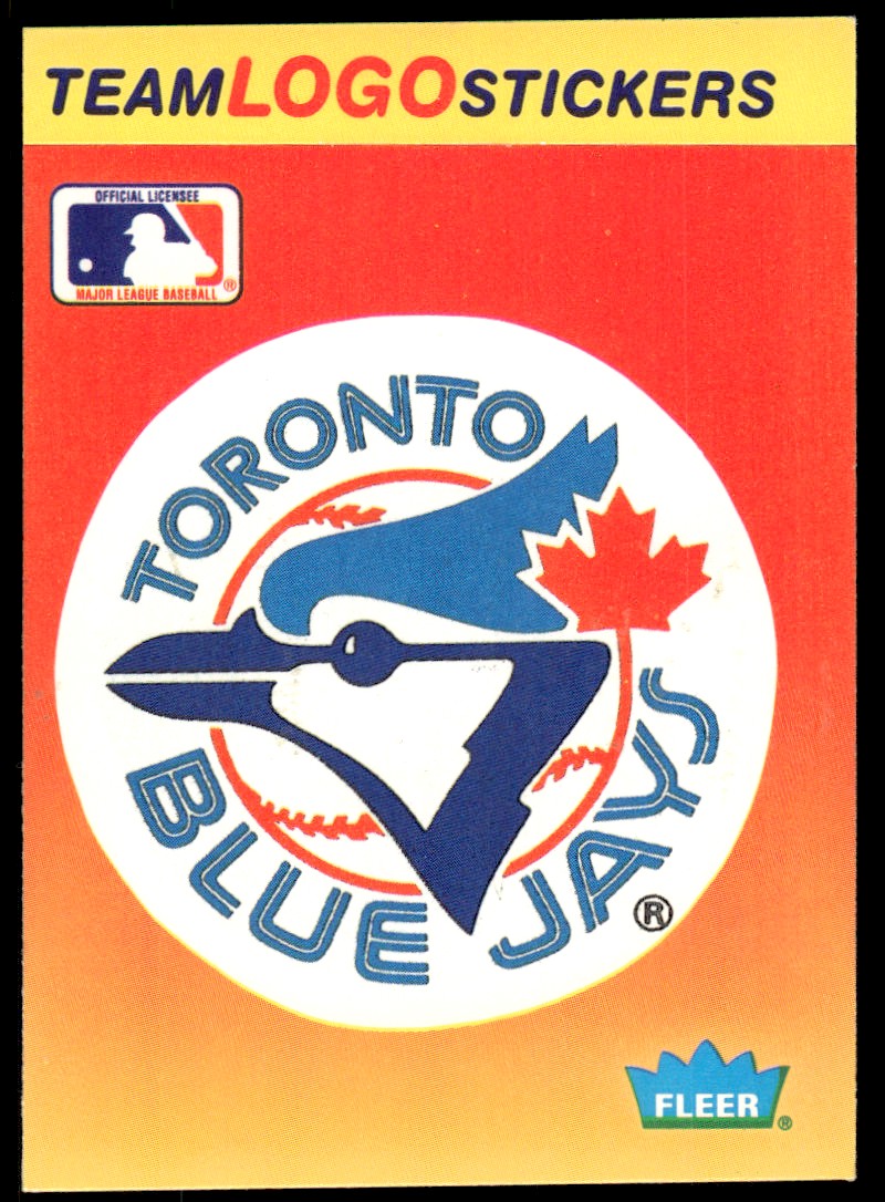 1991 Fleer Team Logo Stickers Toronto Blue Jays card front image