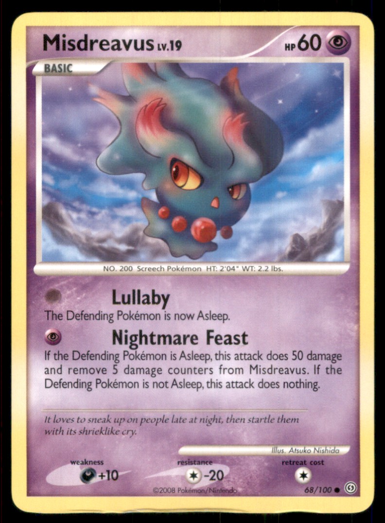 pokemon misdreavus card Misdreavus Pokemon Trainer Magazine Promo Japanese #200 PSA 9 main image 0