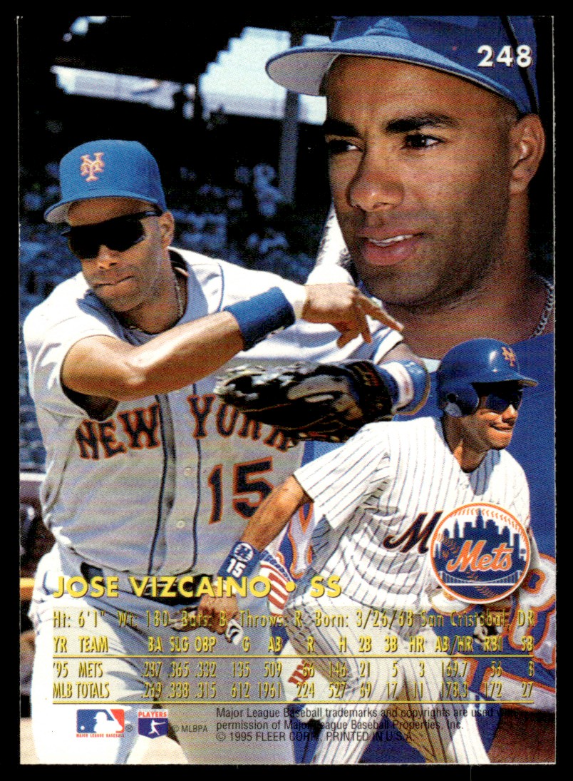 1996 Ultra #248 Jose Vizcaino New York Mets | eBay