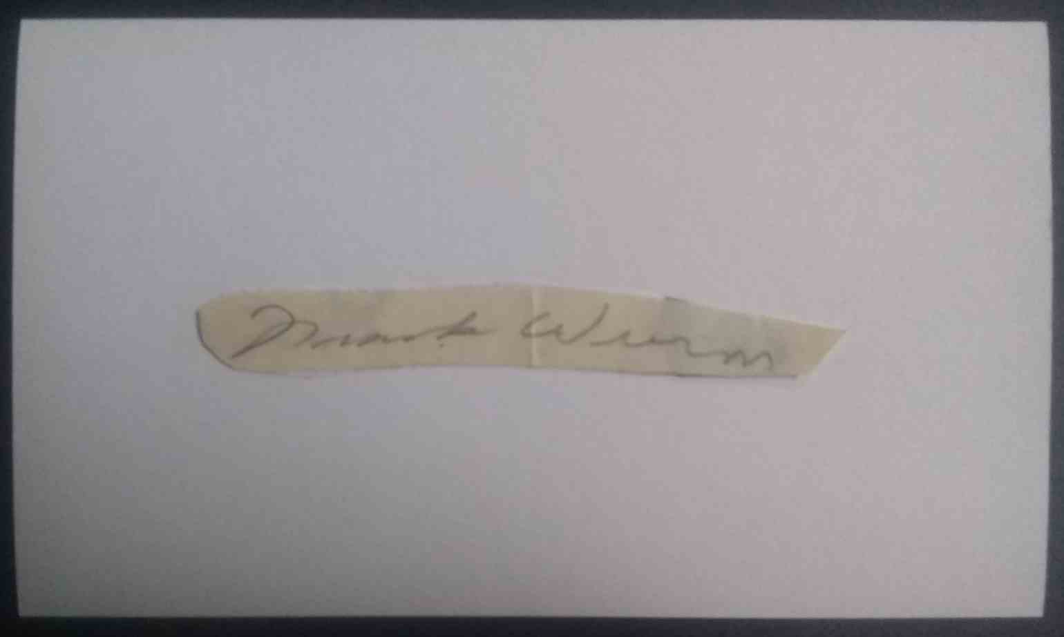 1944 3X5 Frank Wurm card back image
