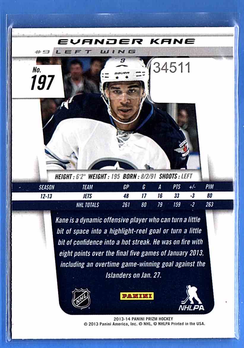 2013-14 Panini Prizm Evander Kane #197 on Kronozio