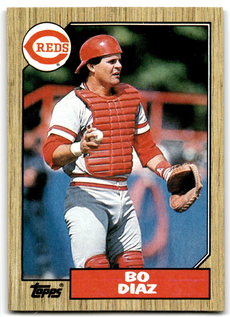 1987 Topps Baseball Card Bo Diaz Cincinnati Reds #41 | eBay