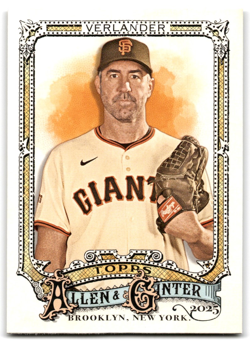 2025 Topps Allen & Ginter Justin Verlander San Francisco Giants