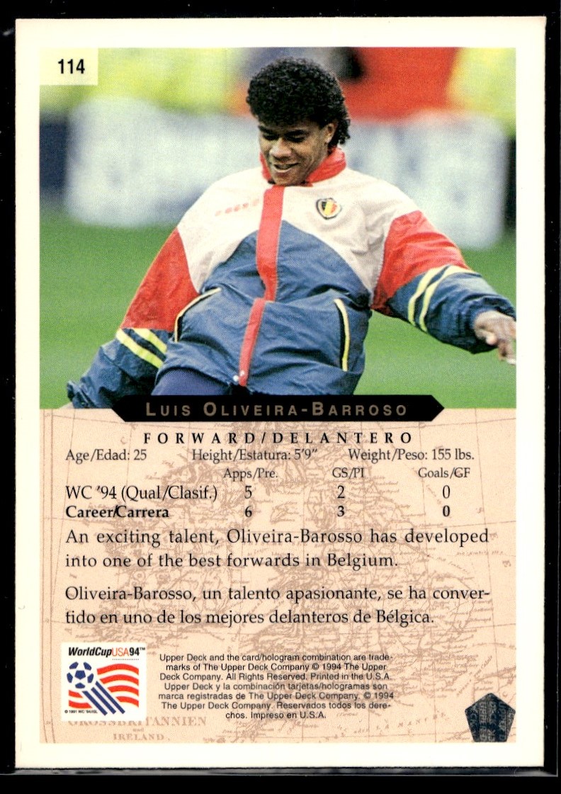 1994 Upper Deck World Cup Contenders English/Spanish Luis Oliveira 
