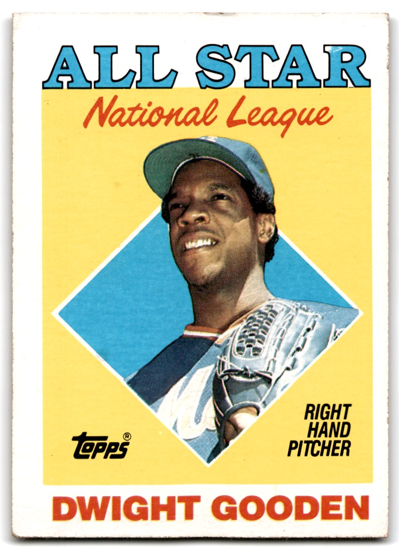 Carte Topps Dwight « Doc » Gooden Signée 1988 - Inscrite « Mets #16 Retraitée », Authentique