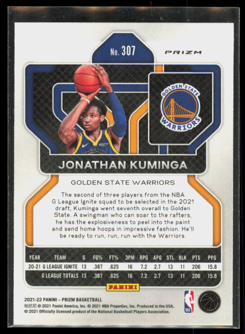 2021-22 Panini Prizm Red Ruby Wave Jonathan Kuminga Rookie #307 | eBay