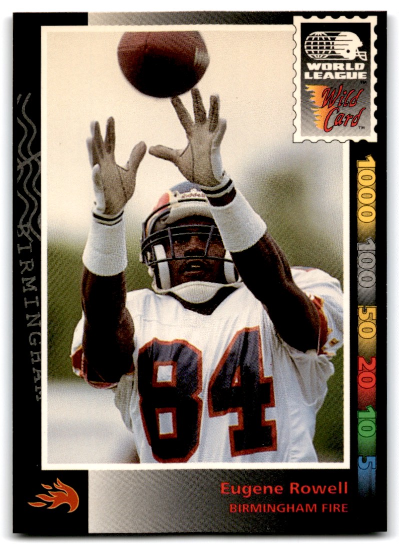 1992 Wild Card WLAF Eugene Rowell Birmingham Fire #109 | eBay