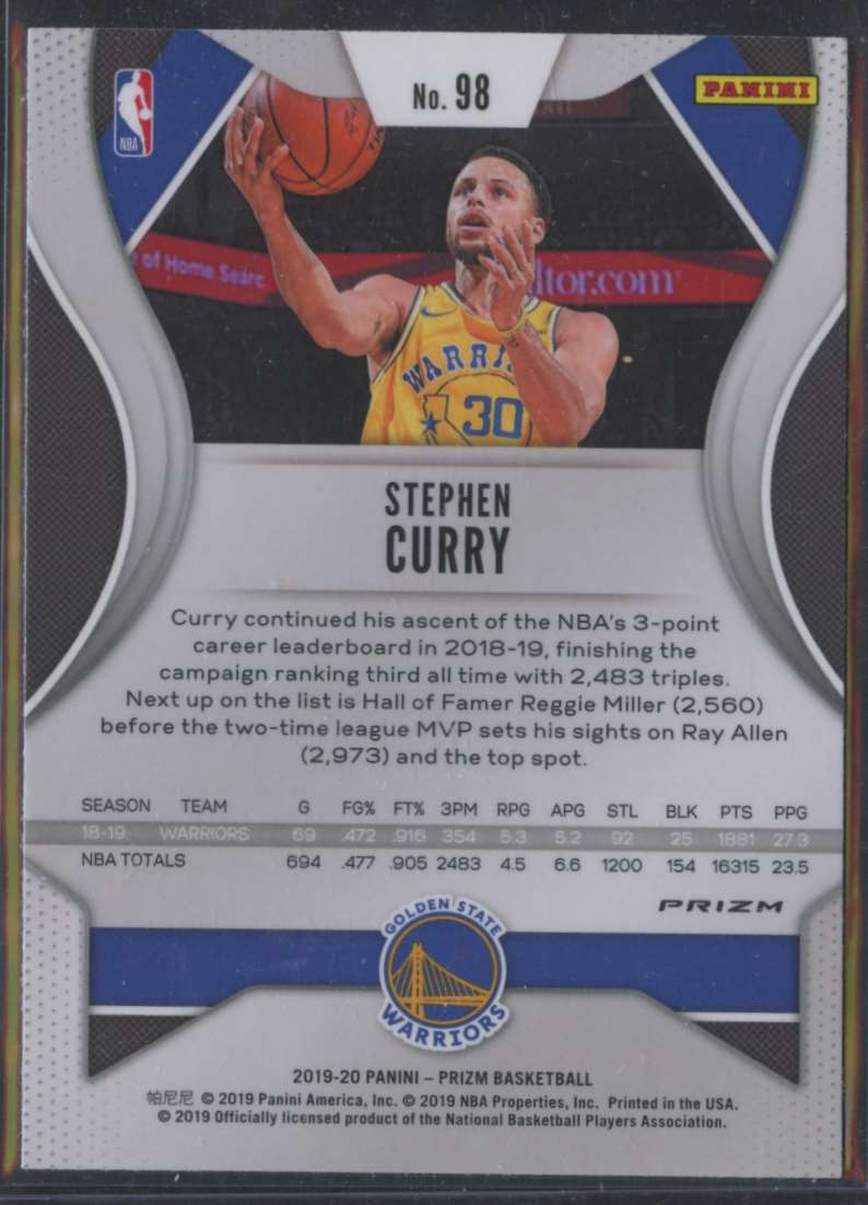 Steph Curry Cards Stephen Curry 2019 Panini Silver Prizm PSA 10