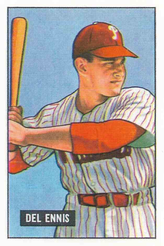 1986 C.C.C. 1951 Bowman Reprint Del Ennis #4