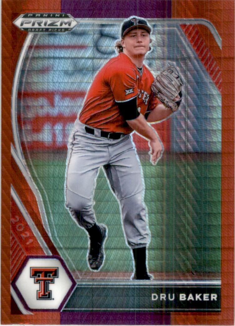 2021 Panini Prizm Draft Picks Prizms Red and Purple Hyper Dru Baker #130