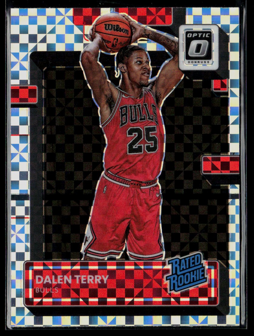 2022-23 Optic Checkerboard Dalen Terry Rookie Chicago Bulls #232