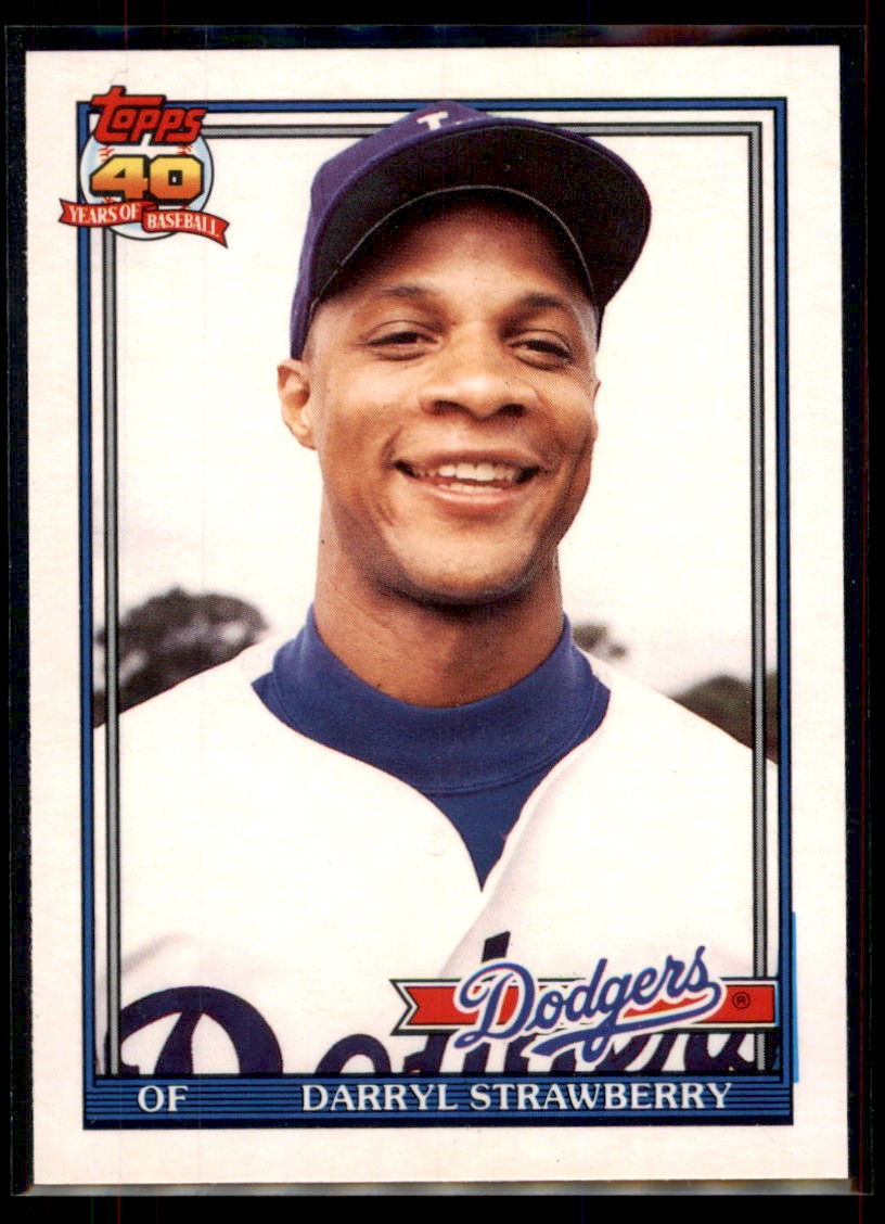 1991 Topps Traded Darryl Strawberry #114T card front image