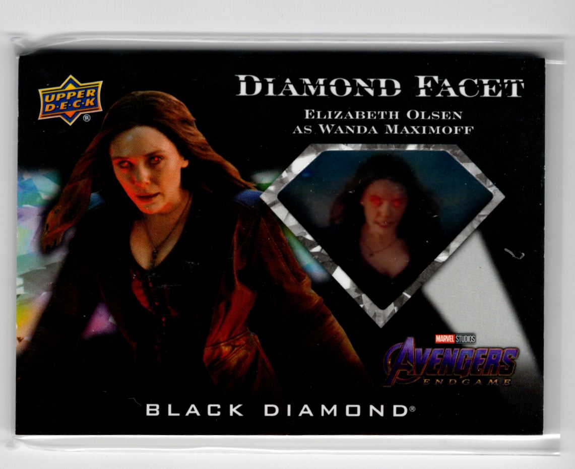 2021-22 Upper Deck Marvel Black Diamond Diamond Facet Elizabeth Olsen As  Wanda Maximoff #DF-9 on Kronozio