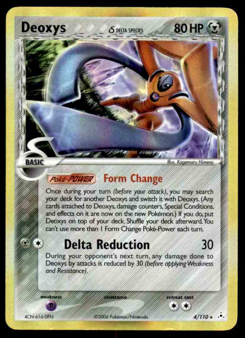 2006 Pokemon Card Ex Holon Phantoms Deoxys Near Mint