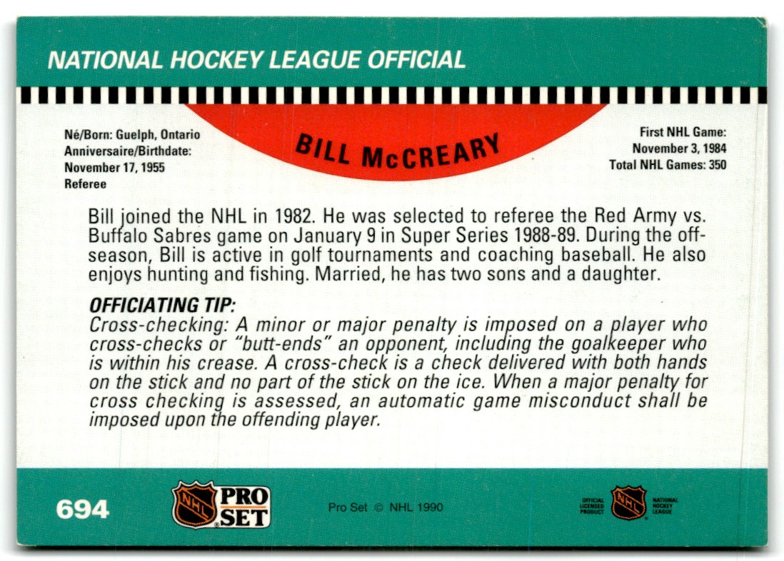 1990-91 Pro Set Lyndon Byers #3 card back image