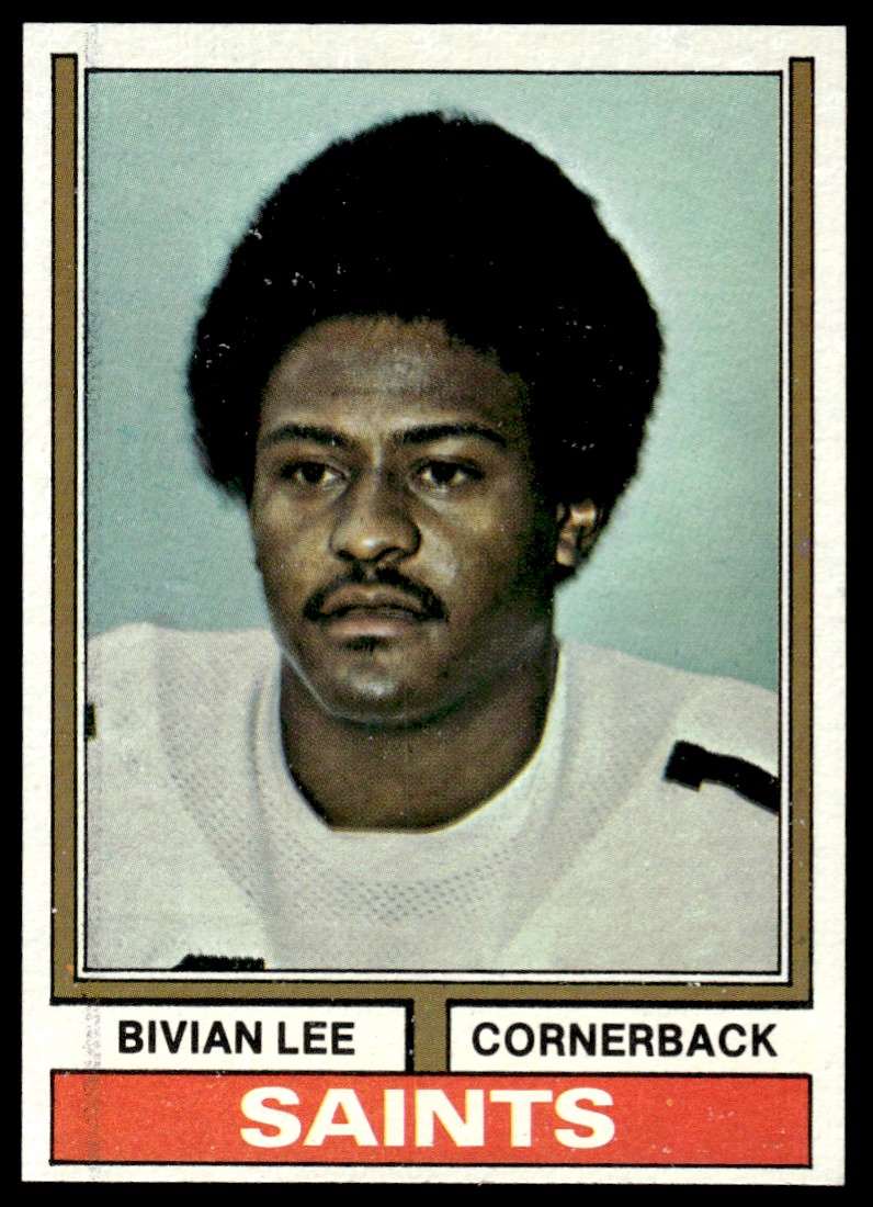 ロビーカード　1974年作品　デキシーダンスキングス　シリアルナンバー75/25 1974 Topps Bivian Lee Rookie New Orleans Saints #229 | eBay
