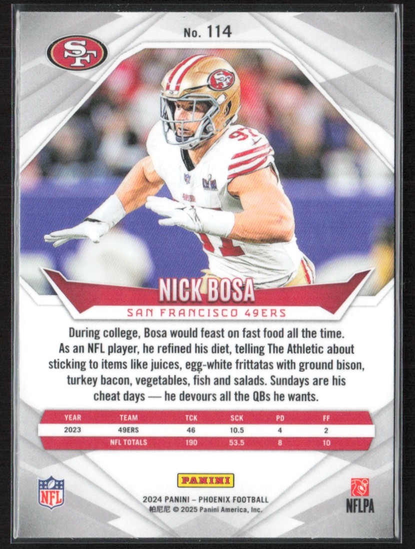 2024 Panini Phoenix Base Nick Bosa San Francisco 49ers #114 | eBay