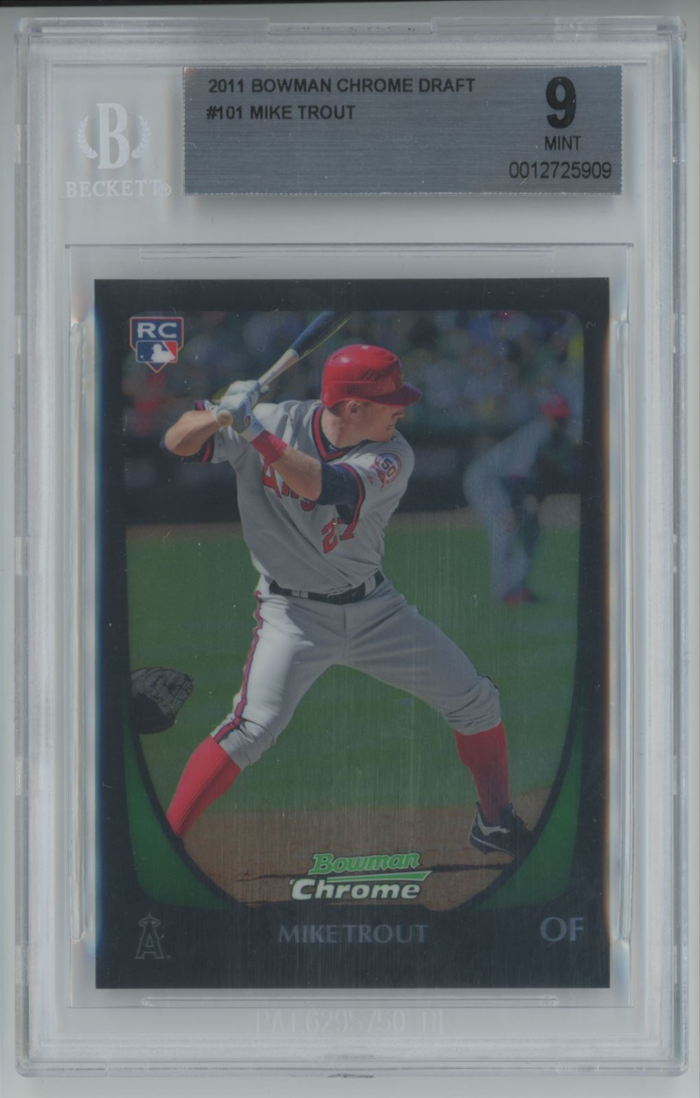 Mike Trout 2011 Bowman CHROME Draft Series NEAR MINT Rookie Card #101