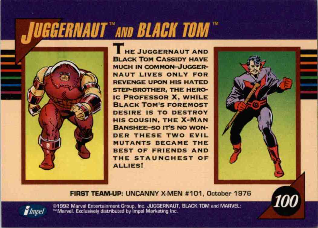 1992 Marvel Juggernaut And Black Tom 100 On Kronozio