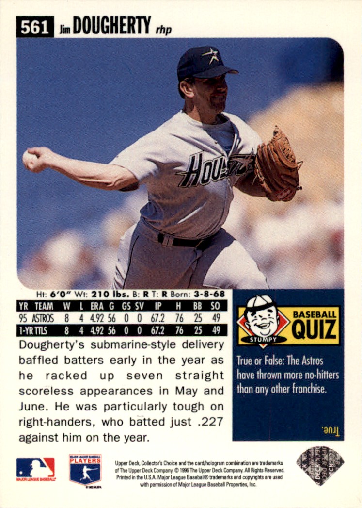 1996 Collector's Choice MLB Jim Dougherty #561 | eBay