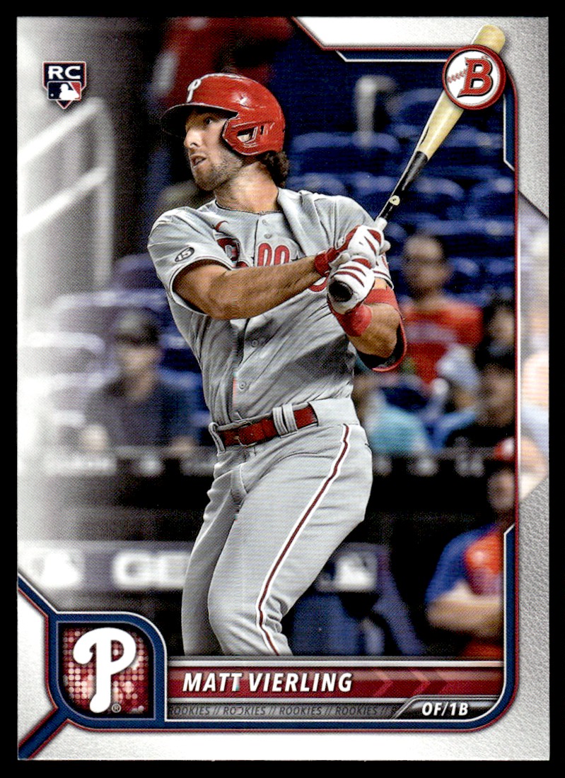 Matt Vierling 2022 Bowman # 89 RC Philadelphia Phillies